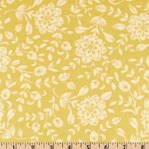  45 Wide Penelope Floral Tonal Chartreuse Fabric By The 