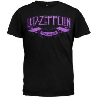  Led Zeppelin   Rock N Roll Banner T Shirt Clothing