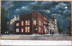 1908 Postcard National Bank   Lebanon, Pennsylvania PA  