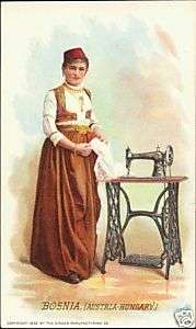 austria, SINGER Sewing Machine, BOSNIA Costumes (1893)  