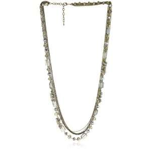  Leslie Danzis Two Tone Multi Chain Necklace Jewelry