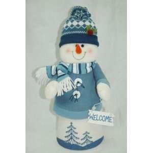    Trim a Home 13in Knit Hat Snowman Tree Topper 