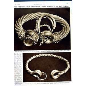  1950 TREASURE SNETTISHAM TORCS CELTIC NECKLET ELECTRUM 