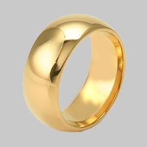   Tungsten Carbide Ring Gold Classic Topped With Fine High Polish Finish