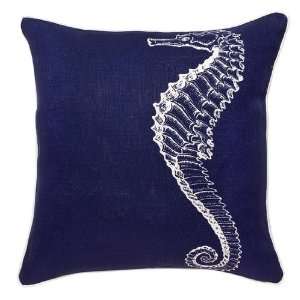  Indigo Seahorse Pillow