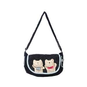   Cat] 100% Cotton Canvas Shoulder Bag / Swingpack / Travel Bag Baby