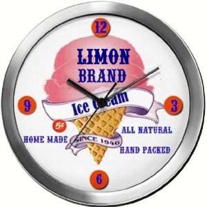  LIMON 14 Inch Ice Cream Metal Clock Quartz Movement 