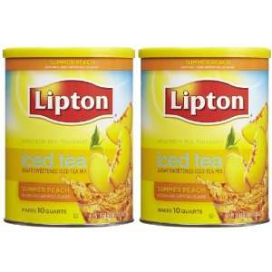 Lipton Instant Tea Mix, Sweetened, Peach, 28.3 oz, 2 pk  