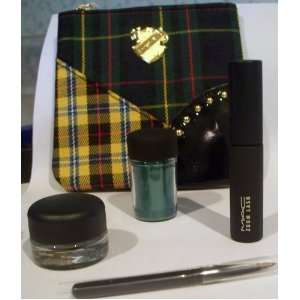 MAC 5 Piece Makeup Set   Travel Bag, Eyeliner, Pigment Color, Zoomlash 