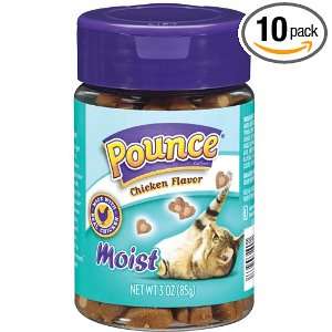 Pounce Cat Food, Moist Chicken Flavor, 3 Ounce (Pack of 10)  