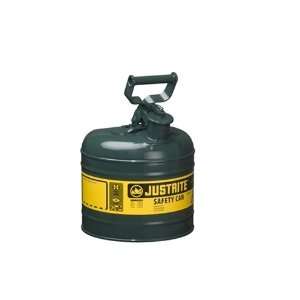  Justrite 2.5 Gallon Green Type I Safety Can   7125400 