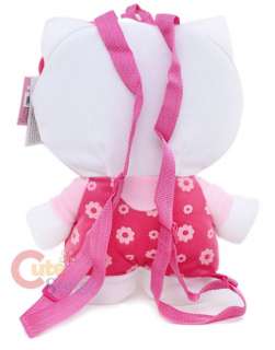 Sanrio Hello Kitty Pink Flowers Plush Backpack 2