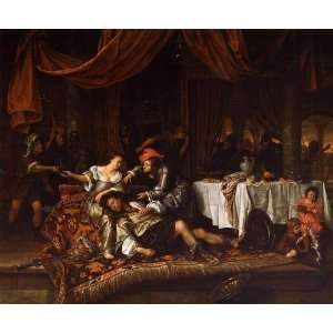 Hand Made Oil Reproduction   Jan Steen   24 x 20 inches   Samson and 