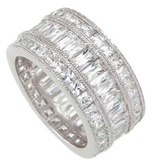 50Ct Princess & Baguette Eternity Wedding Band Ring  
