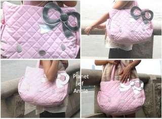   Leather Hello Kitty shoulder bag tote Travel Shopping Handbag  