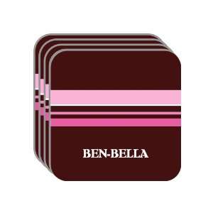 Personal Name Gift   BEN BELLA Set of 4 Mini Mousepad Coasters (pink 