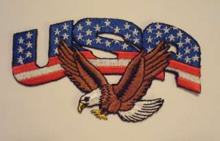 USA American BALD EAGLE & FLAG Embroidered PATCH  