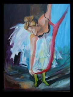 Original painting Ballerina Inspired by Music ART ELKA  