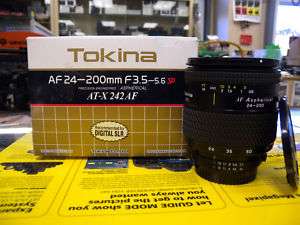 Tokina AT X 242AF 24 200mm F 3.5 5.6 Lens Nikon DSLR  