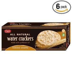 Dare Foods Water Cracker Toasted Sesame Cracker, 4.4 Ounce (Pack of 6 