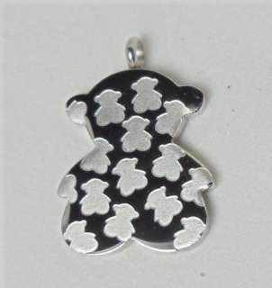 Stainless Steel Tous Inspired Stamped Bear Pendant c62  