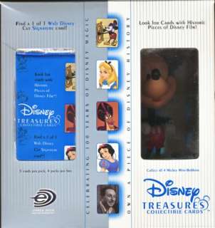 Set of 4   Disney Treasures Mickey Mini Bobbers + Cards  