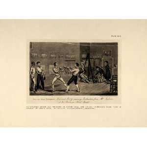  1924 Boxing Boxers Gym Cruikshank English Antique Print 