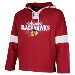 Old Time Hockey Chicago Blackhawks Youth Red Orton Lace Up Pullover 