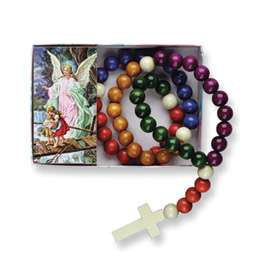 Religious New Multi colored 20 Childs First Rosary  