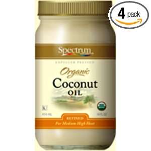  Spectrum Coconut Oil, Organic, Refined, 14 Ounce Tub 