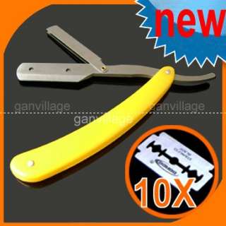   Stylist Razor Hair Shaving Set Barbershop Snap Lock + 10 Blade  