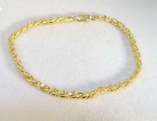14K Yellow Gold 7.75 Fancy Byzantine Bracelet 5.82gms  