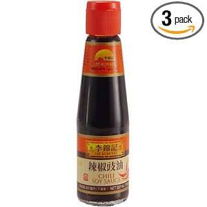 Lee Kum Kee Chili Soy Sauce, 7 Ounce Bottle (Pack of 3)  