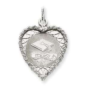   Gift Sterling Silver Graduation Cap & Diploma Disc Charm Jewelry