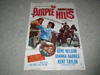 The Purple Hills Movie Poster, One Sheet, 1961  