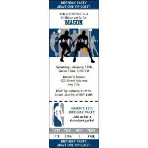 Minnesota Timberwolves Colored Ticket Invitation  Sports 