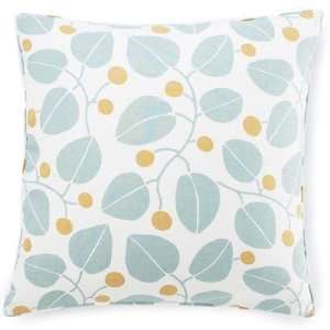  Bethe Leaves Linen Pillow in Aqua