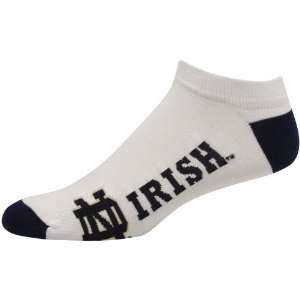 Notre Dame Fighting Irish White Logo & Name Ankle Socks  