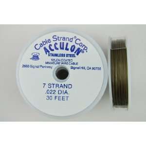    Acculon beading wire tigertail .022 30ft Gold