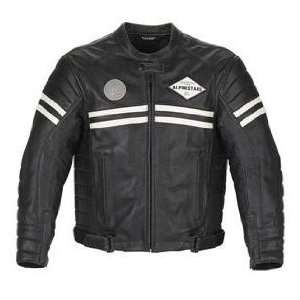  Alpinestars Dragster Leather Jacket   56/Black/White 