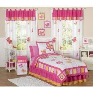   Pink and Orange Bedding Set by JoJo Designs White