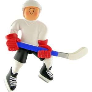 Hockey Player Personalized Christmas Ornament