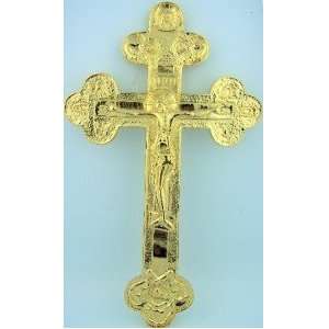  Gold Byzantine Skull Bone Solid Wall Hanging Byzantine Style Cross 