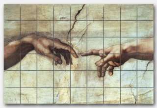 Creation of Man Detail Hands (Sistine Chapel, after clean up) by 