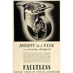  1942 Ad Faultless Caster Noelting World War II Industry 