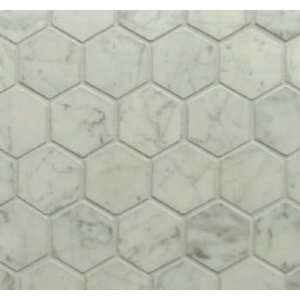  Bianco Carrara Hexagon 2 inch Honed