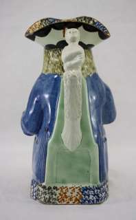 Pearlware Staffordshire Large Antique Toby Jug c.1800s  