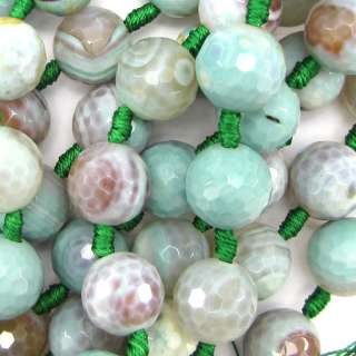 16mm faceted ite blue agate round beads 8 strand S10396  