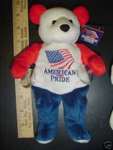 AMERICAN PLUSH TEDDY BEAR USA FLAG PATRIOTIC BRAND NEW  