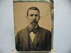 TINTYPE PHOTO   BEARDED MAN IN STRIPED SUIT Pink Cheeks